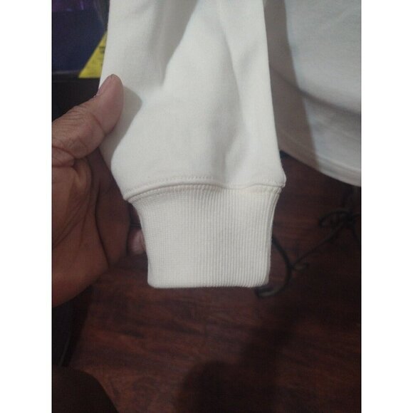 New NWT Womens Alfred Dunner Pullover Sweater Medium M Cream Floral Embroidered - Picture 6 of 11